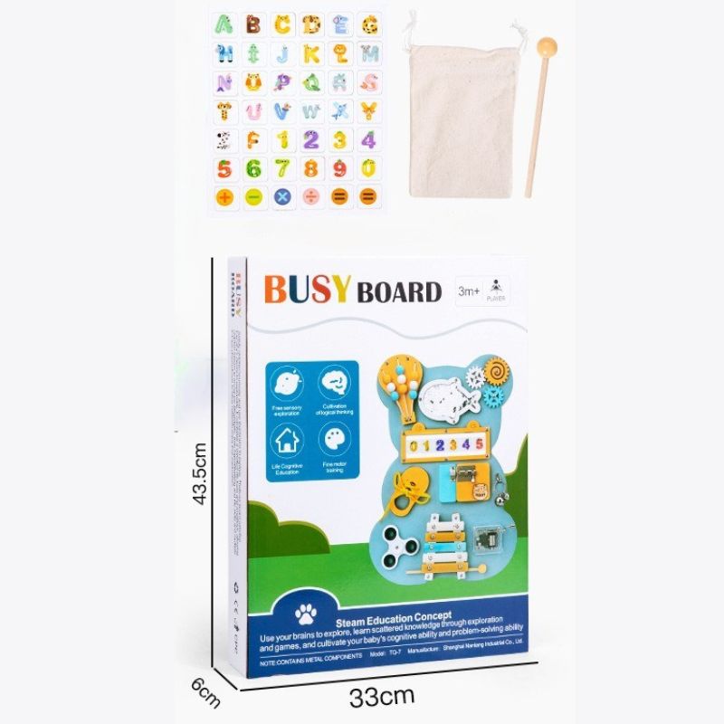 Engaging Bear Educational Activity Board