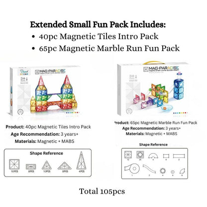 Assorted Magnetic Tiles and Marble Run Sets