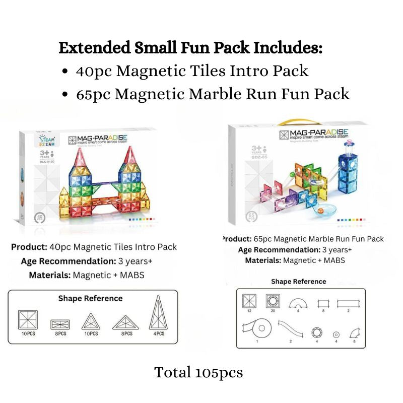Assorted Magnetic Tiles and Marble Run Sets