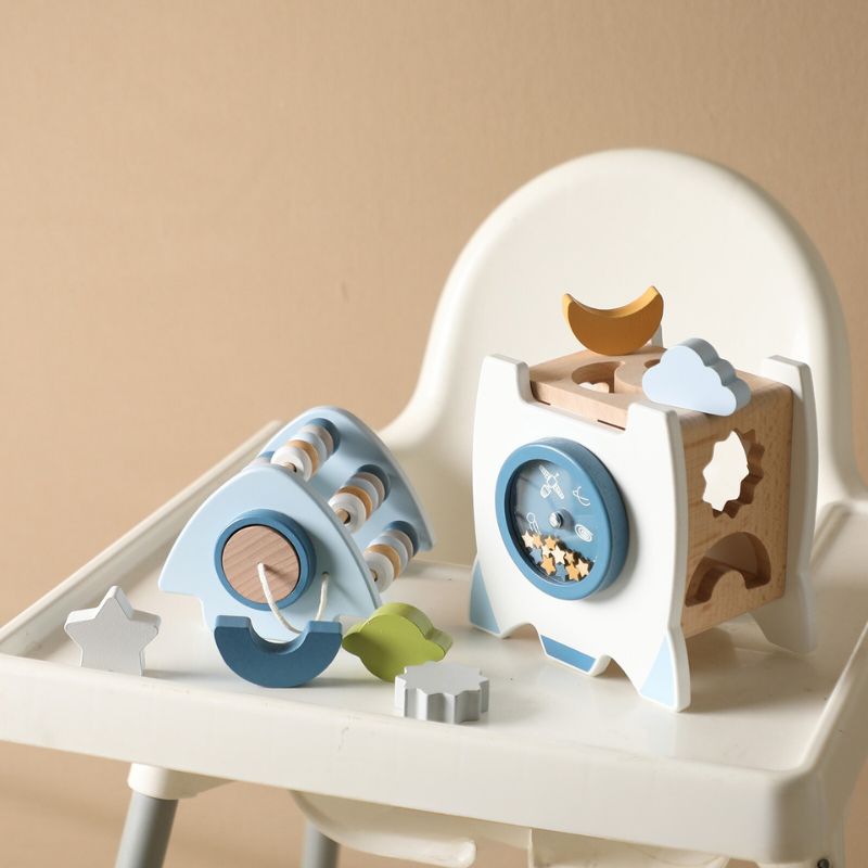 Montessori Wooden Rocket Play Cube