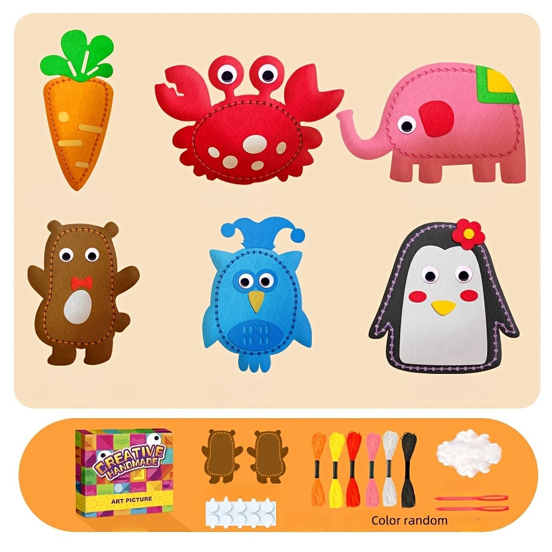 DIY Sewing Kit for Kids – 6-Piece Felt Craft Set with Doll