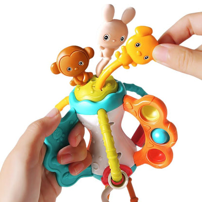 Animal-Themed Silicone Pull String Toy
