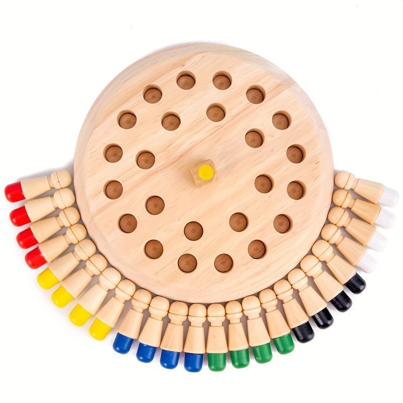 Houten geheugenspel – educatieve kleurenpuzzel voor hersentraining
