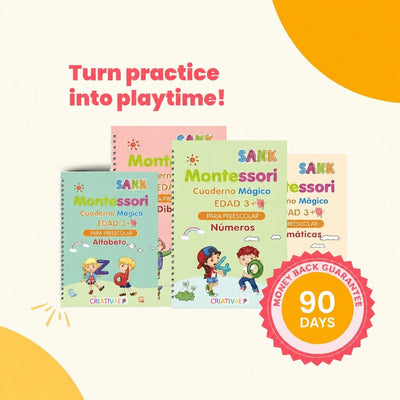 Magic Books Criativae - 4 Reusable Handwriting Practice Workbooks