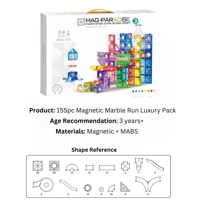 Assorted Magnetic Tiles and Marble Run Sets