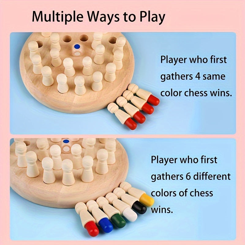 Houten geheugenspel – educatieve kleurenpuzzel voor hersentraining