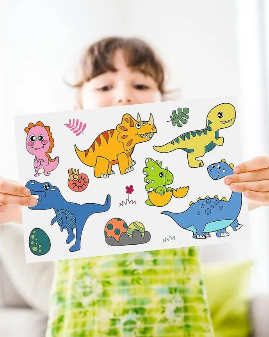 Coloring Roll Criativae - 10 Ft Sticky Coloring Paper Roll with 1000+ Drawings