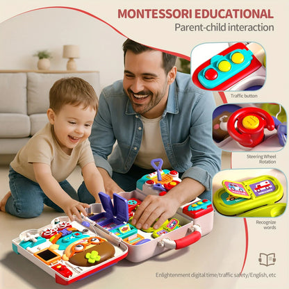 Busy Board for Kids – 54-in-1 Sensory Activity Toy with Lights & Sounds