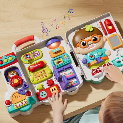Busy Board for Kids – 54-in-1 Sensory Activity Toy with Lights & Sounds