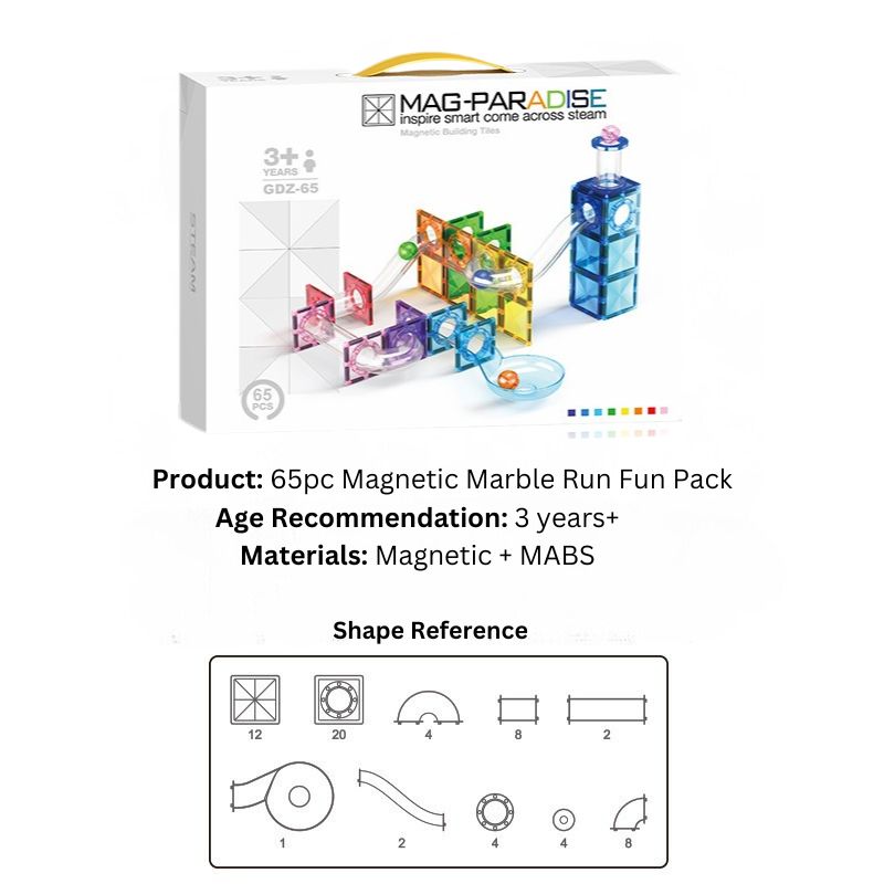Assorted Magnetic Tiles and Marble Run Sets