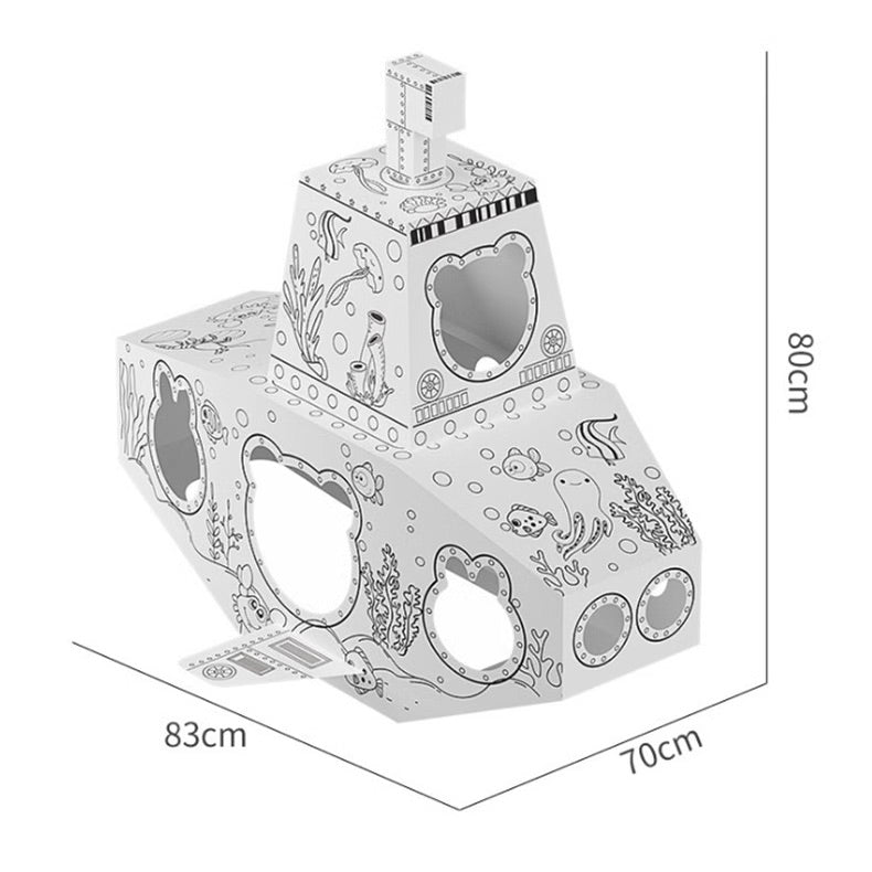 3D Cardboard Coloring Playsets
