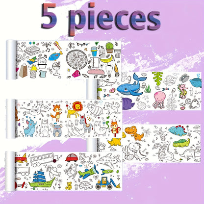 Long Drawing Roll for Kids – Foldable, Creative Fun | Art & Learning Gift