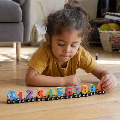Number Train Criativae - Magnetic Wooden Counting Train 0 to 10