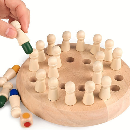 Houten geheugenspel – educatieve kleurenpuzzel voor hersentraining