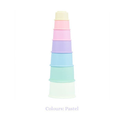 7-teiliges Regenbogen-Stapel- und Nestbecher-Set