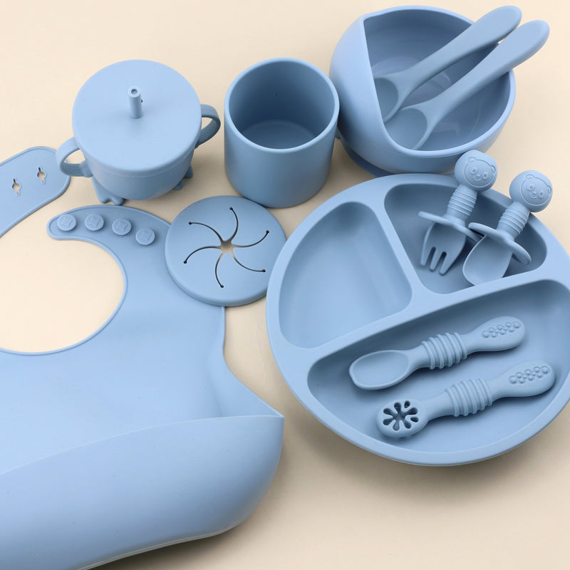 12-Piece Silicone Feeding Set for Toddlers – Safe, Fun & Mess-Free Meals!