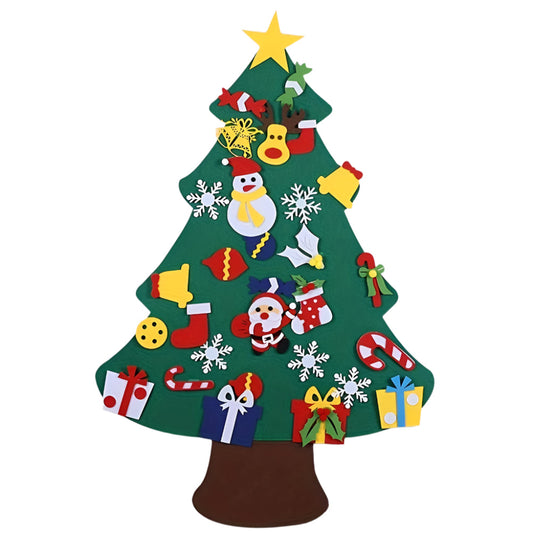 Vilt Kerstboom &amp; Sneeuwpop Adventskalender Kit – DIY knutselwerkje voor kinderen met ornamenten