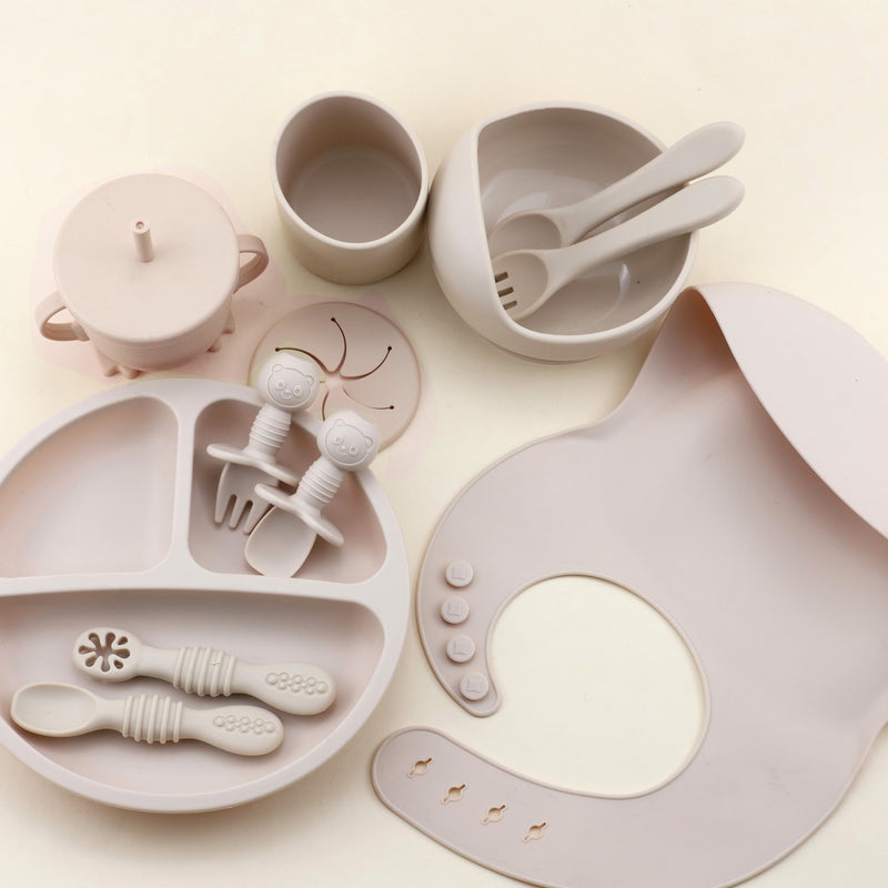 12-Piece Silicone Feeding Set for Toddlers – Safe, Fun & Mess-Free Meals!