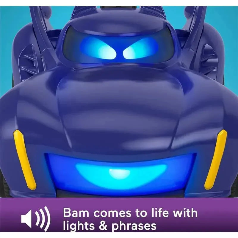 Bam, das Batmobil, ein sich verwandelndes ferngesteuertes Auto mit Lichtern, Geräuschen und Charaktersätzen
