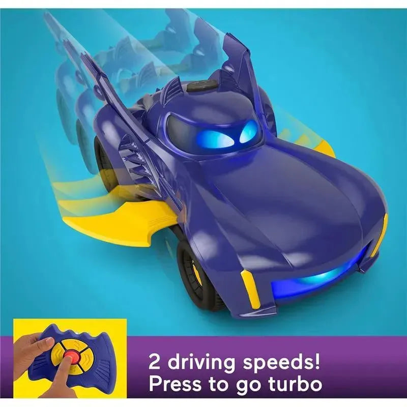Bam, das Batmobil, ein sich verwandelndes ferngesteuertes Auto mit Lichtern, Geräuschen und Charaktersätzen