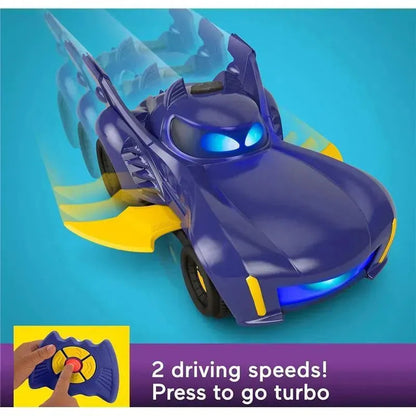 Bam, das Batmobil, ein sich verwandelndes ferngesteuertes Auto mit Lichtern, Geräuschen und Charaktersätzen