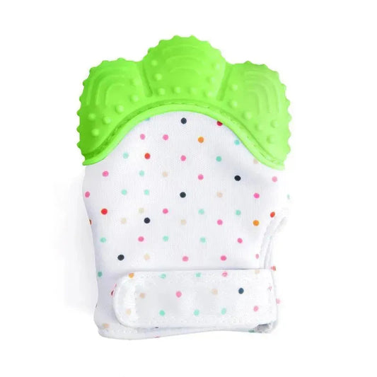 Happy Kids Green Silicone Teething Mitt