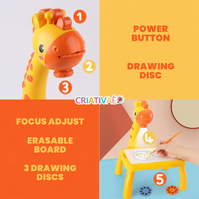 Table Kids Criativae - Kids Drawing Projector Table