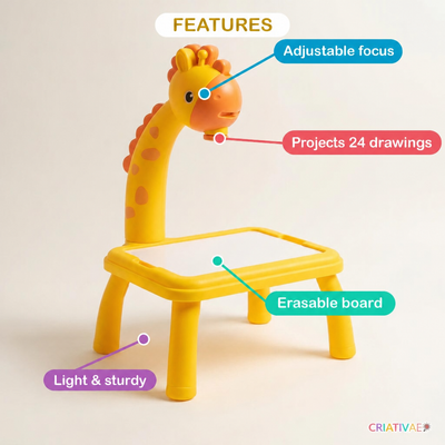 Table Kids Criativae - Kids Drawing Projector Table