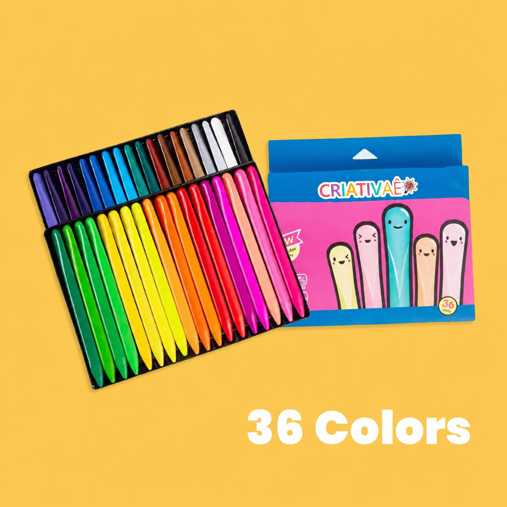 Clean Crayons Criativae - Mess Free Triangle Crayons for Kids