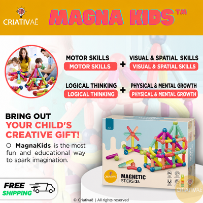 Magna Kids Criativae - Magnetic Sticks and Balls Building Set