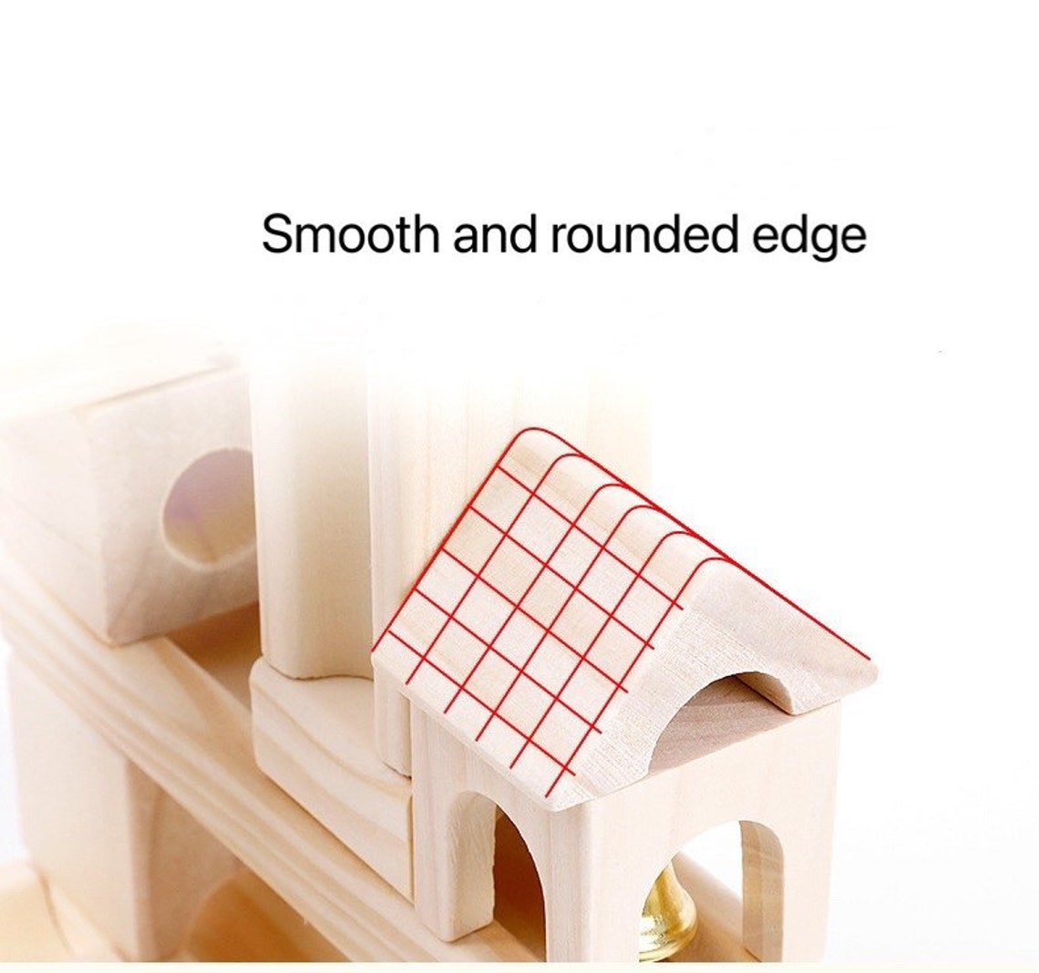 80-Piece Wooden Marble Run Set