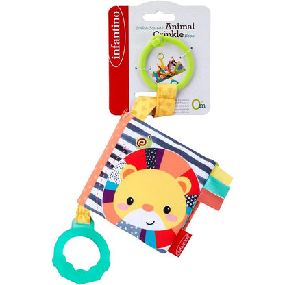 Infantino - Counting Book with Link & Crinkle Animal Features