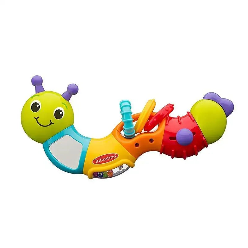 Infantino Topsy Turvy Twist & Play Caterpillar Rattle - Multicolor