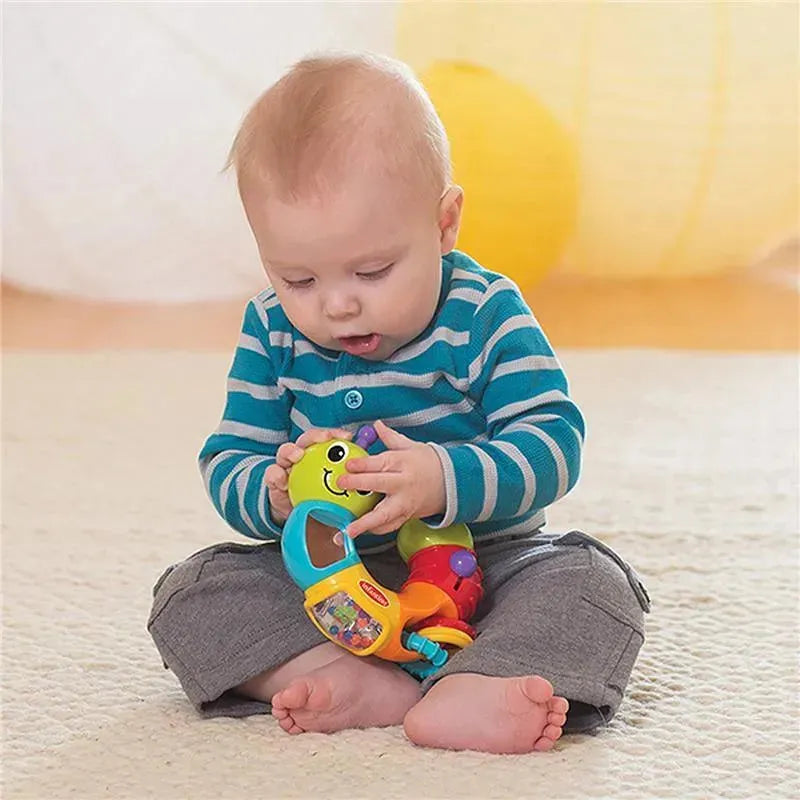 Infantino Topsy Turvy Twist & Play Caterpillar Rattle - Multicolor
