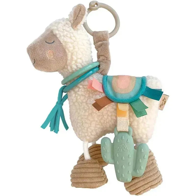 Itzy Ritzy Llama Link &amp; Love Toy – Silikon-Beißring für Kinderwagen und Autositze