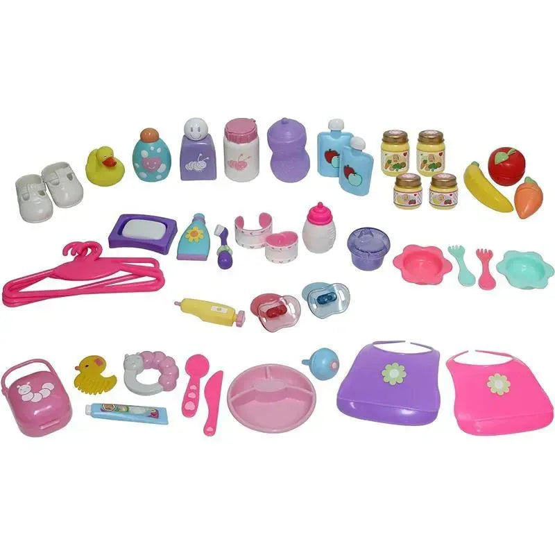 JC Toys - 45-Piece Nursery Accessory Set for Playtime Fun, Ages 2+