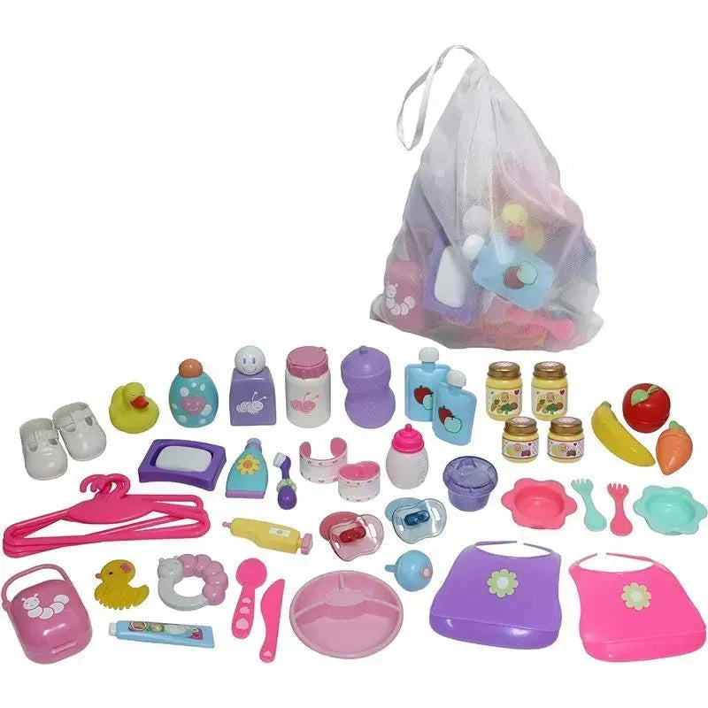JC Toys - 45-Piece Nursery Accessory Set for Playtime Fun, Ages 2+
