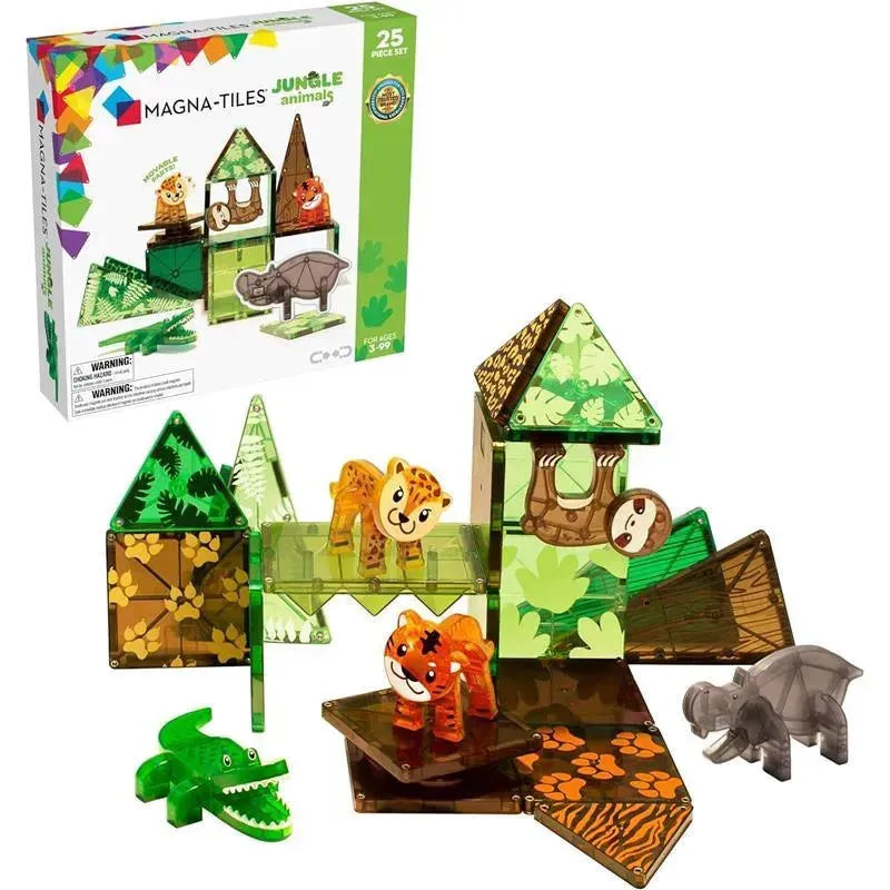 25-Piece Jungle Animals Magnetic Building Set by Magnatiles