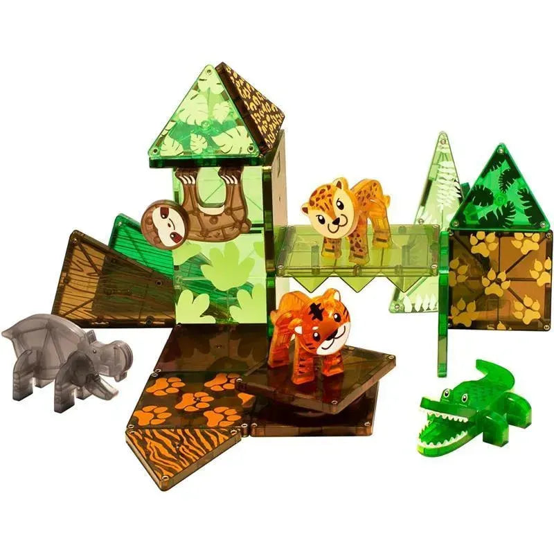 25-Piece Jungle Animals Magnetic Building Set by Magnatiles