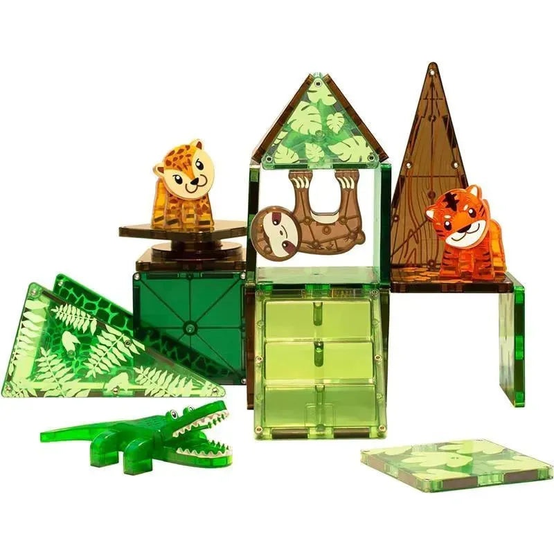 25-Piece Jungle Animals Magnetic Building Set by Magnatiles