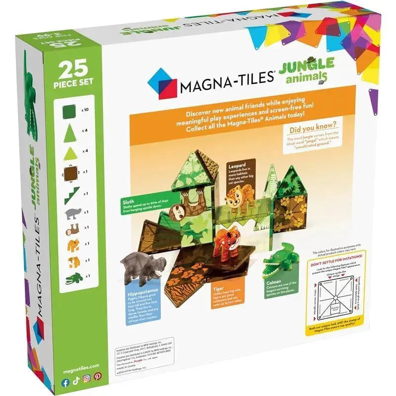 25-Piece Jungle Animals Magnetic Building Set by Magnatiles