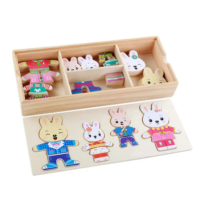 Animal Mix Criativae - 72 Piece Wooden Puzzle Kids Mix and Match