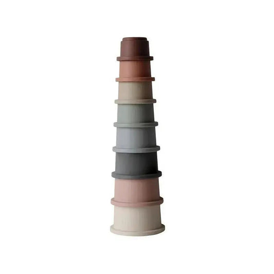 Mushie Original Stacking Cups Toy for Babies | Crafted in Denmark