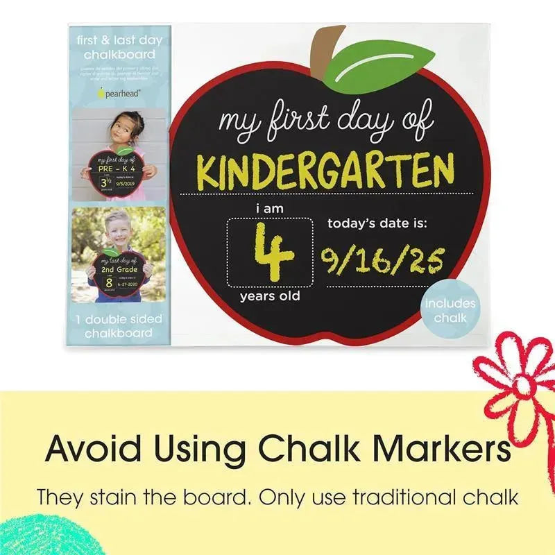 Pearhead Baby - School Days Chalkboard for First and Last Day Memories
