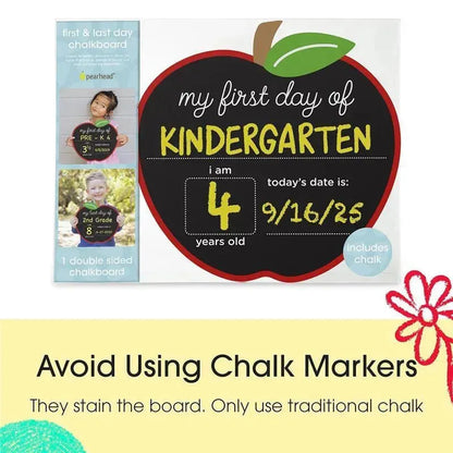 Pearhead Baby - School Days Chalkboard for First and Last Day Memories