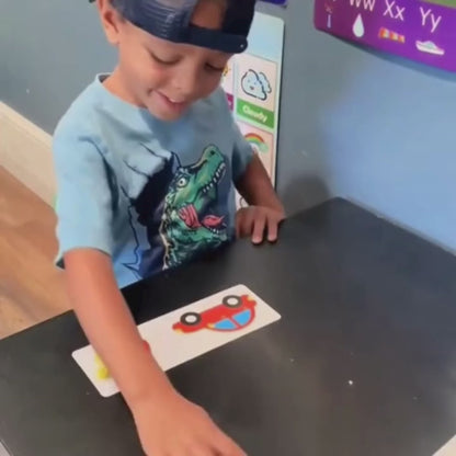 Kids Spelling & Literacy Game - Wooden Letter Matching Puzzle with Sight Word Cards for Preschool Learning | CRIATIVAE