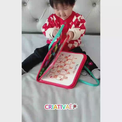Montessori Busy Board for Toddlers - Educational Sensory Activity Book with Life Skills and ABC Learning | CRIATIVAE