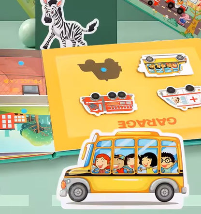 Quiet Book & Sensory Activity Board | Montessori Busy Book for Early Learners (+2 Years) | Reusable Toy to Develop Fine Motor Skills, Focus & Cognitive Abilities | CRIATIVAE