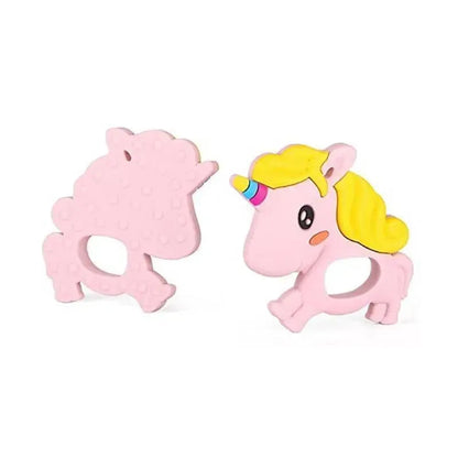 Pink Unicorn Silicone Baby Teether