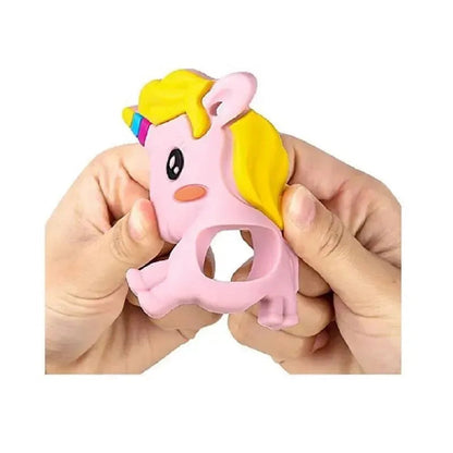 Pink Unicorn Silicone Baby Teether